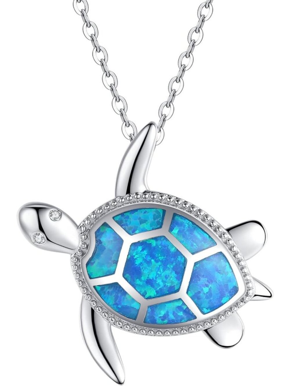 Sea Turtle Necklace for Women - 925 Sterling Silver & Abalone Shell Jewelry Gift